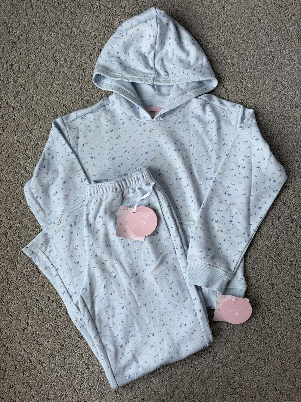 LoveShackFancy Everblooming Rosettes Ditsy French Terry Set: Sweatshirt & Pants